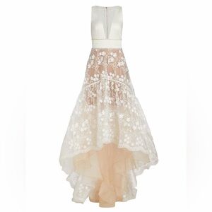 Bronx and Banco Fiona High-Low Lace Gown